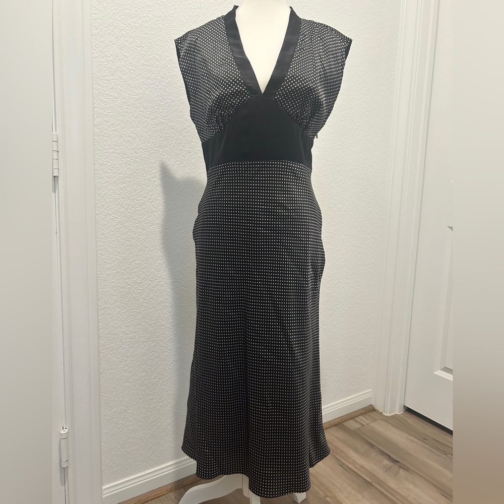 Mo&Su | Silk Black and White Dress